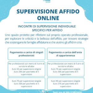 SUPERVISIONE SPECIFICA PER AFFIDI