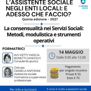 La consensualità nei Servizi Sociali: Metodi, modulistica e strumenti operativi